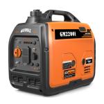 GENMAX Portable Generator，2200W Ultra-Quiet Gas Engine, EPA Compliant, Eco-Mode Feature, Ultra Lightweight for Backup Home Use & Camping (GM2200i)