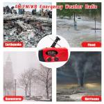 Portable 2000mAh Hand Crank Emergency Solar Panel SOS Weather Radio, Self-Powered 7 NOAA Channels Emergency Radio, WB/AM/FM Radios with Reading Lamp, Hand Crank Flashlight Home Survival Supplies (Red)