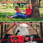 Portable 2000mAh Hand Crank Emergency Solar Panel SOS Weather Radio, Self-Powered 7 NOAA Channels Emergency Radio, WB/AM/FM Radios with Reading Lamp, Hand Crank Flashlight Home Survival Supplies (Red)