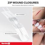 SurviveX Large First Aid Kit for Car, Travel & Home - Emergency Kit for Hiking, Camping, Backpacking and Outdoors - Includes Zip Stitch Wound Closure Strips - FSA HSA Approved