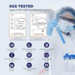 Membrane Solutions C3 Filtered Water Bottle, 36oz BPA-Free Bottle with Replaceable ACF+UF Filter Cartridge, Portable Water Filter, Travel, Hiking & Camping for Drinking Water Anywhere(Blue)