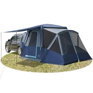 TIMBER RIDGE 5-9 Person SUV Tent with Screen Porch and Awning for Family Camping, Weather Resistant and Portable Van or Car Tent, Includes Rainfly and Storage Bag, 13' W X 10' L X 7.1' H, Blue