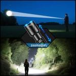 Voylite Rechargeable Flashlights High Lumens - 100000 LM, 5000mAh Battery with LCD Display, 3 Modes, Zoomable & IP67 Waterproof - for Camping, Dog Walking, Emergencies