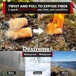 Dextreme Fire Plugs - Natural Waterproof Fire Starters