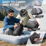 OBTANIM Sleeping Bags Portable Waterproof Camping Sleeping Bag for Adults Kids 4 Seasons Cold Weather or Warm Backpacking Hiking Travel Indoor Outdoor Use (Black)