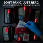 556 Piece Premium Large First Aid Kit, Survival Medical First Aid Bag – Labelled Compartments, Workplace Essential, Home & Sports, Molle Tactical Rip-Away Design, First Responders' Choice for Trauma