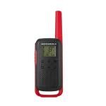 Motorola Solutions, Portable FRS, T210, Talkabout, Two-Way Radios, Rechargeable, 22 Channel, 20 Mile, Black W/Red, 2 Pack
