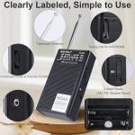 BAIJIALI NOAA Weather Radio with AM/FM, Emergency Portable Radio - Strong Reception, Battery Operated, Headphone Jack for Storms, Hurricanes and Outdoor Activities (Black)