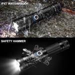 3 Pack Rechargeable Flashlights High Lumens, 990000LM Super Bright LED Flashlight, Adjustable Powerful Flash Light with 5 Modes & USB Cable, Waterproof Handheld Flashlight for Home Camping Outdoor