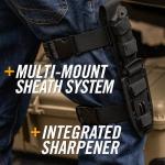 Gerber Gear LMF II Infantry Survival Knife, Military Grade Tactical Fixed Blade with Serrated Edge, Shock Absorbing Handle, Molle Sheath and Sharpener, Coyote Brown