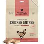 Vital Essentials Freeze Dried Cat Food, Raw Chicken Mini Patties | Complete Meal or Topper | Easy to Portion and Rehydrate | High Protein, Grain Free Dry Cat Food | 8 oz Bag