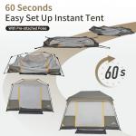Naturehike Cape 4/6/8 Person Camping Tent, 60S Easy Setup Instant Tent Pop up Tent, Waterproof Large Tall 6/8 Person Tents for Camping, Car Camping