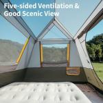 Naturehike Cape 4/6/8 Person Camping Tent, 60S Easy Setup Instant Tent Pop up Tent, Waterproof Large Tall 6/8 Person Tents for Camping, Car Camping