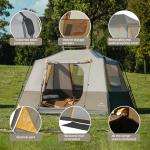 Naturehike Cape 4/6/8 Person Camping Tent, 60S Easy Setup Instant Tent Pop up Tent, Waterproof Large Tall 6/8 Person Tents for Camping, Car Camping