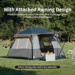 Naturehike Cape 4/6/8 Person Camping Tent, 60S Easy Setup Instant Tent Pop up Tent, Waterproof Large Tall 6/8 Person Tents for Camping, Car Camping