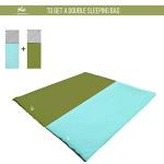 WERTYCITY Warm Weather Sleeping Bag - Portable Waterproof Compact Lightweight, Packable with Compression Sack for Kids Teens Adults Camping Backpacking Hiking, Spring Summer Fall(Army Green)