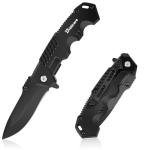 BRILLIRARE Pocket Knife, Folding Tactical Knives Blade 2.6in, Foldable Survival Small Knife with Clip, Button Lock & Glass Breaker, Everyday Carry EDC Knives for Hunting Camping Hiking
