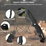 BRILLIRARE Pocket Knife, Folding Tactical Knives Blade 2.6in, Foldable Survival Small Knife with Clip, Button Lock & Glass Breaker, Everyday Carry EDC Knives for Hunting Camping Hiking