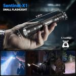 SAOPRKLER Tactical Flashlights High Lumen-Police 1200 LM Flashlight with Holster for Duty Belt,Single Mode LED Flashlight for Camping/Law Enforcement-Sentinel-X1