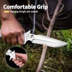 Purple Dragon Camping Fixed Blade Knife with Sheath-6 Inch Outdoor Knife-Full Tang 440C Steel Bushcraft Knife with Redwood Handle-Outdoor Gear Christmas Gift for Men and Women