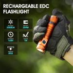 PIOOCAN S10Pro LED Flashlight Rechargeable,Bright Flashlight 2500 Lumen,Tactical EDC Flashlight Magnetic Base,Mini Size Waterproof Flash Lights for Outdoor,Home,Gifts,Collections,Tools