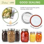 Dalzom® 48Pcs Canning Lids with Rings Wide Mouth, Premium Mason Jar Lids with Bands/Rings for Ball, Kerr Jars - Food Grade Material, 100% Fit & Airtight for Wide Mouth Mason Jars