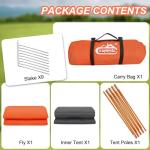 camppal 1 Person Tent for Camping Hiking Mountain Hunting Backpacking Tents 4 Season Resistance to Windproof Rainproof and Waterproof