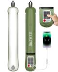 BILTRTE Solar Camping Lantern Rechargeable, Outdoor Emergency Light for Power Outage, Hurricane, Survival Kit, IP66 Waterproof Inflatable LED Lamp for Hiking, Backpacking