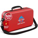 500 Pcs First Aid Kit for Home/Car/Travel/Camping/Businesses, Waterproof Emergency Kit for Hiking, Sports, Truck, Office, Vehicle & Outdoor Emergency Supplies, Well-Organized Home Travel Essentials