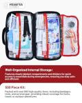 500 Pcs First Aid Kit for Home/Car/Travel/Camping/Businesses, Waterproof Emergency Kit for Hiking, Sports, Truck, Office, Vehicle & Outdoor Emergency Supplies, Well-Organized Home Travel Essentials