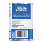 Amazon Fresh, Yellow Cling Sliced Peaches in Fruit Juice, 15 Oz (Previously Happy Belly, Packaging May Vary)