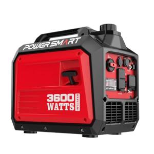 PowerSmart 3600-Watt Portable Inverter Generator, Quiet Technology, RV Ready 30A Outlet, Camping, Home use