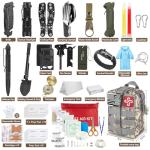 238Pcs Emergency Survival Kit and First Aid Kit, Professional Survival Gear Tool with Tactical Molle Pouch and Emergency Tent for Earthquake, Outdoor Adventure, Camping, Hiking, Hunting