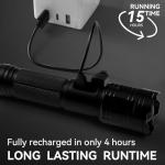 TIMSUMR Rechargeable Flashlights 90,000 High Lumen, 2 Pack Super Bright LED Flashlight with 5 Modes, High Powered Flash Light for Home, Camping, Outdoor