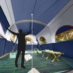 UNP Camping Tent 8 Person Waterproof Big Tunnel Tent with Screen Porch,Family Outdoor Large Tents for Camping 20' x 9' x 80in(H) (Dark Blue)