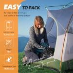 MEREZA Flannel Sleeping Bag for Adults XL, Large Wide Sleeping Bags for Camping Mens Warm Cotton Sleeping Bag 4 Season Warm & Cool Weather with Compression Sack (Navy Blue)