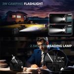 NOAA Emergency Weather Radio with Auto Alerts, 5000mAh Solar Hand Crank AM/FM/SW Shortwave Radio with Flashlight, Reading Lamp, Phone Charger, SOS Alarm, Survival Gear, Time Clock & Large LCD Display