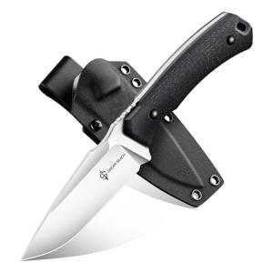 Dream Reach Fixed Blade Knife - D2 Steel Tactical Knife with Ergonomic Full Tang Handle and Kydex Sheath for Outdoor Camping Survival Gift for Men Women Black