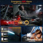 Emergency Radio with 4 Charging Cables, 22000mWh AM FM NOAA Weather Radio, Flashlight, Reading Lamp, SOS Alarm, Phone Charging Hand Crank Radio for Home Outdoor Emergencies.