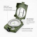 Military Lensatic Compass, Hiking Compass for Survival – Water-Resistant Outdoor Hiking Survival Direction Finder (Metal)