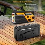 Emergency Radio with 4 Charging Cables, 22000mWh AM FM NOAA Weather Radio, Flashlight, Reading Lamp, SOS Alarm, Phone Charging Hand Crank Radio for Home Outdoor Emergencies.