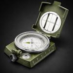 Military Lensatic Compass, Hiking Compass for Survival – Water-Resistant Outdoor Hiking Survival Direction Finder (Metal)