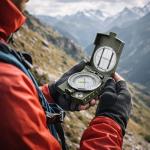 Military Lensatic Compass, Hiking Compass for Survival – Water-Resistant Outdoor Hiking Survival Direction Finder (Metal)