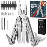 BIBURY Multitool Pliers Pro BI2045, Foldable Multitools with Replaceable Wire Cutters and Saw, Stainless Steel Multi Tool w/Upgraded Scissors and Screwdriver Set, Ideal for Camping, Hiking, Survival