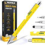 KEZKALS Stocking Stuffers for Men Adults, 9 in 1 Multitool Pen Gifts for Men, White Elephant Gifts for Adults, Mens Stocking Stuffers, Mens Gifts for Dad Him Husband, Dad Christmas Gifts, Cool Gadgets