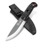 CVLIFE Full Tang Fixed Blade Knife with Sheath,Sharp Blade Made of D2 Steel with Nylon Fiberglass Handle,Survival Knife for Men Outdoor Hunting Camping and EDC Bushcraft,Black