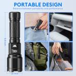 3 Pack Rechargeable Flashlights High Lumens, Super Bright LED Tactical Flashlight with LCD Power Display, Zoomable Flashlights 15H+ Runtime, IP65 Waterproof Flashlights for Home Emergency Camping