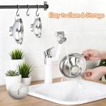 Canning Funnel with Strainer, Wide Mouth Funnels for Filling Wide and Regular Mason Jars, Food Grade Stainless Steel Canning Supplies for Kitchen Use, 3 Pack (Small and Large)