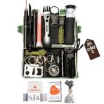 26-in-1 Outdoor Survival Gear Kit with Heavy-Duty Storage Bag, First Aid & Fire Starter – Emergency Tools for Camping Hiking, Gifts for Dad, Husband, Men Women