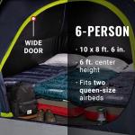 Coleman 4/6/8/10 Person Skydome Dark Room Tent with Rainfly, 5 Minute Setup, Blocks 90% of Sunlight, 20% More Headroom Than Traditional Tents